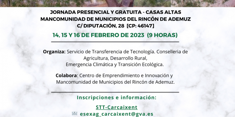 Curso técnico de especialización “Poda del almendro y del olivo”. 14-15-16 de febrero