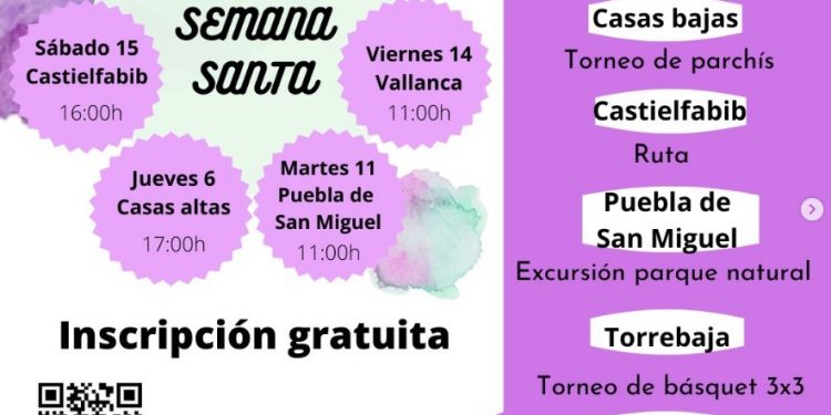 Programación de actividades para Semana Santa 2023