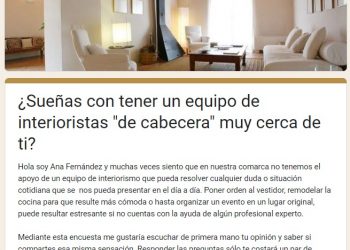 Equipo de interioristas en el Rincón de Ademuz