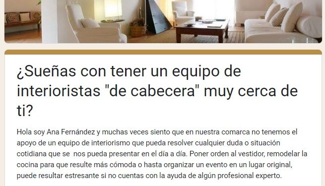 Equipo de interioristas en el Rincón de Ademuz