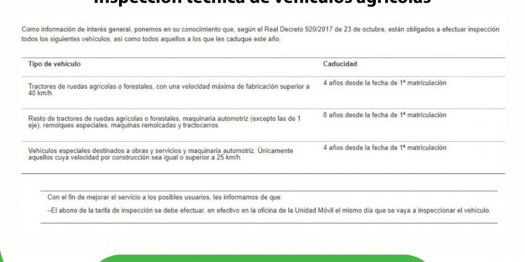 Inspección técnica de vehículos agrícolas