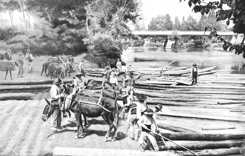 Gancheros en el río Tajo, Aranjuez 1905