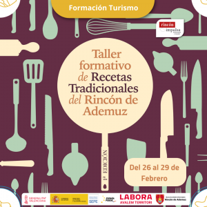 taller formación de recetas tradicionales del Rincón de Ademuz. Guía gastronómica