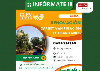 RENOVACIÓN CARNET MANIPULACIÓN FITOSANITARIOS