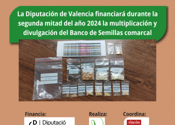 Banco de Semillas Comarcal, financiado por Diputación de Valencia.