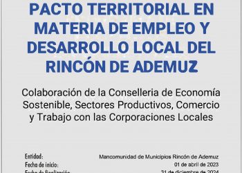 rograma de subvenciones destinadas a fomentar los acuerdos territoriales en materia de empleo y desarrollo local en la Comunitat. EMPACE 2023