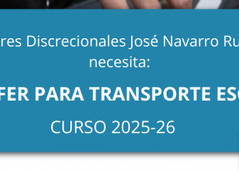 Oferta de Empleo: Chófer para transporte escolar en el Rincón de Ademuz parar el Curso 2025-26