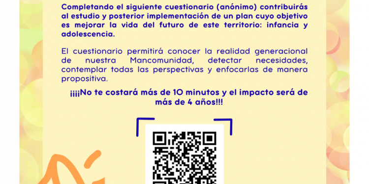 ENCUESTA I PLAN DE INFANCIA Y ADOLESCENCIA PARA LA MANCOMUNIDAD DE MUNICIPIOS RINCÓN DE ADEMUZ